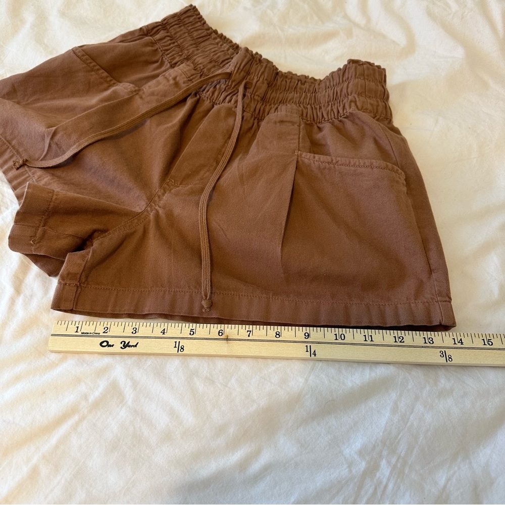 Aerie Brown Pull-On Lounge Shorts Elastic Waist Drawstring Casual Women’s Size S - Picture 4 of 7